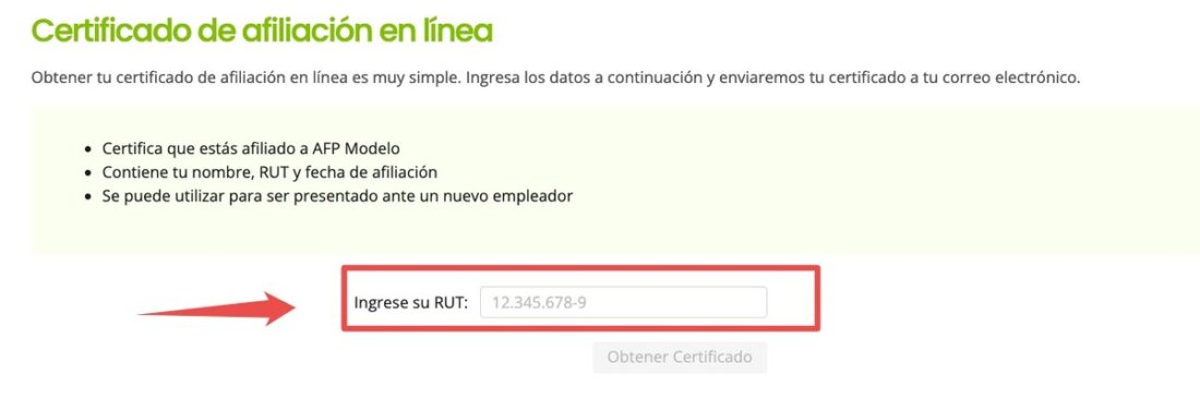 Certificado de Afiliación AFP Modelo - Chile 12 certificado afp modelo afiliacion