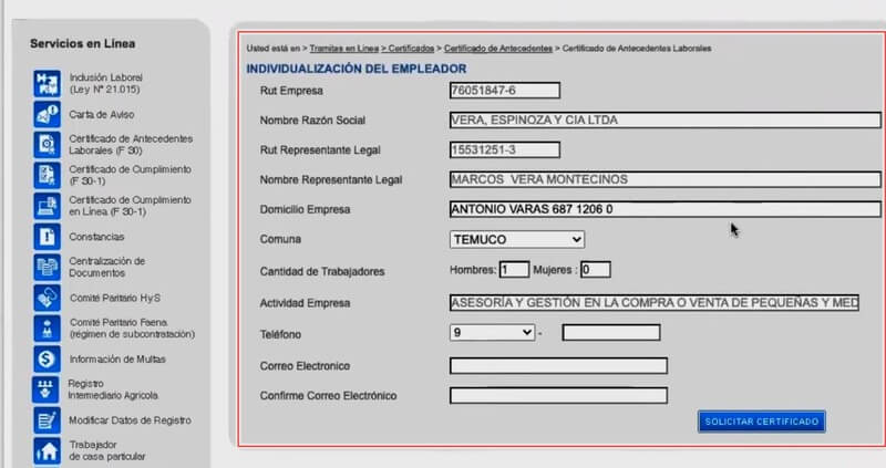 Certificado de Antigüedad Laboral 17 certificado de antecedentes