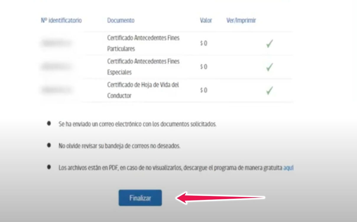 certificado de antecedentes en linea