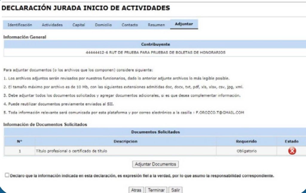 obtener certificado de iniciacion de actividades sii